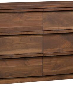 Sauder Harvey Park 6 Drawer Dresser for Bedroom Wooden Dressers & Chest of Drawers, in Grand Walnut