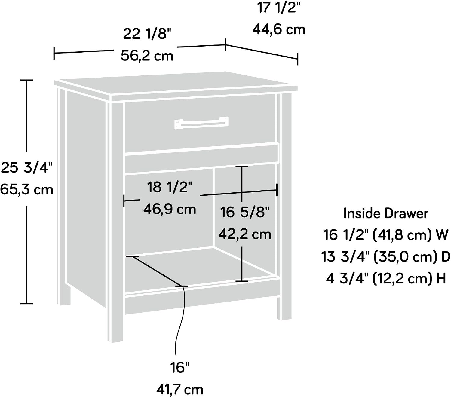 Sauder Cannery Bridge Night Stand with Spacious Drawer, Nightstand for Bedroom, Sindoori Mango Finish Sauder Cannery Bridge Night Stand with Spacious Drawer, Nightstand for Bedroom, Sindoori Mango Finish - Image 3
