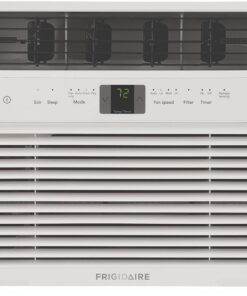 Frigidaire 6,000 BTU Window Air Conditioner with Remote Control, Cools Up to 250 Sq. Ft., Quiet Operation, Eco Mode, 3 Fan Speeds, Auto Restart, White