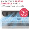Frigidaire 10,000 BTU Window Air Conditioner with Remote Control, Cools Up to 450 Sq. Ft., Quiet Operation, Eco Mode, 3 Fan Speeds, Auto Restart, White | Cools up to 450 sq. ft., quiet operation, eco mode, three fan speeds, auto restart