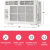 Frigidaire 5,000 BTU Window-Mounted Air Conditioner, Cools Up to 150 Sq. Ft., Quiet Operation, Effortless Temperature Control, 2 Fan Speeds, Auto Restart, White