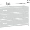 Sauder Cannery Bridge 6 Drawer Dresser Bedroom Dresser Chest of Drawers Wooden, in Sindoori Mango