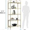 Sauder International Lux Bookcase/ book shelf, Satin Gold finish Sauder International Lux Bookcase/ book shelf, Satin Gold finish