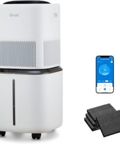 Levoit Evaporative Humidifiers for Home Whole House, 23L Superior 6000S | Up to 3000ft2, Last 72H, No White Dust, Tap Water Friendly, Auto Mode, Easy to Clean & Move, Foldable Storage, Smart Control