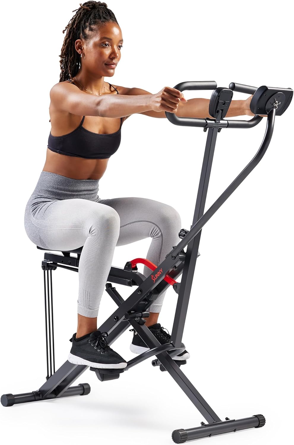Sunny Health & Fitness Smart Upright Row-N-Ride Trainer w/Adjustable Resistance & 330LB Weight Capacity, Foldable Home Exercise Equipment for Arm, Glute & Leg Training, Free SunnyFit App Connection Sunny Health & Fitness Smart Upright Row-N-Ride Trainer w/Adjustable Resistance & 330LB Weight Capacity, Foldable Home Exercise Equipment for Arm, Glute & Leg Training, Free SunnyFit App Connection