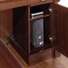 Sauder Palladia L Shaped Desk with Drawers, Office Desk with File Cabinet Storage, Cable Management, Keyboard Tray, in Select Cherry finish Sauder Palladia L Shaped Desk with Drawers, Office Desk with File Cabinet Storage, Cable Management, Keyboard Tray, in Select Cherry finish