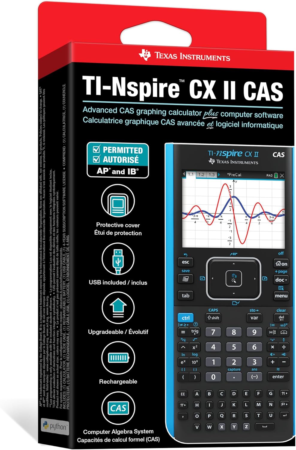 Texas Instruments TI-Nspire CX II CAS Color Graphing Calculator with Student Software (PC/Mac) | Powerful Computer Algebra System; Computer Software included Texas Instruments TI-Nspire CX II CAS Color Graphing Calculator with Student Software (PC/Mac) | Powerful Computer Algebra System; Computer Software included - Image 6