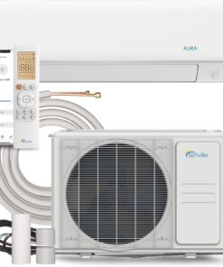 Senville AURA Mini Split Air Conditioner, Heat Pump, White, 24000 BTU | Energy Star Certified, Works with Alexa, Ductless, Wall Mounted, AHRI Certified, 208-230V Inverter