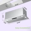 COMFEE' Range Hood Built-in/Insert 450 CFM Ducted/Ductless Convertible, Stainless Steel