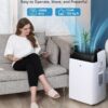 Garvee 14000 BTU Portable Air Conditioner, 3-in-1 Indoor AC Unit with Cooling, Dehumidifier, Fan, Follow Me, 24-Hour Timer, Remote Control & Window Kit for Bedroom, Home Office, Apartment, 750 Sq. Ft | with Cooling, Dehumidifier, Fan, Follow Me, 24-Hour Timer, Remote Control & Window Kit for Bedroom, Home Office, Apartment