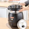 VEVOR Electric Soup Warmer, 10QT Commercial Soup Kettle with 304 Stainless Steel Detachable Insert Pot, 95~176°F Adjustable Temperature, Soup Station for Restaurant and Big Family, Black
