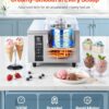 VEVOR Commercial Hard Ice Cream Machine, 500W 1.32 Gal/Hour, Gelato Hard Serve Ice Cream Maker with 2.8L 304 Stainless Steel Cylinder, Auto Clean LED Panel High Productivity for Snack Bar Restaurants
