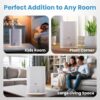 Everlasting Comfort 6L Top Fill Humidifier for Bedroom – Quiet, Easy to Fill & Clean, 60HR Runtime, Night Light, Timer, Ultrasonic Cool Mist, Auto Shut-Off for Indoor Use- White