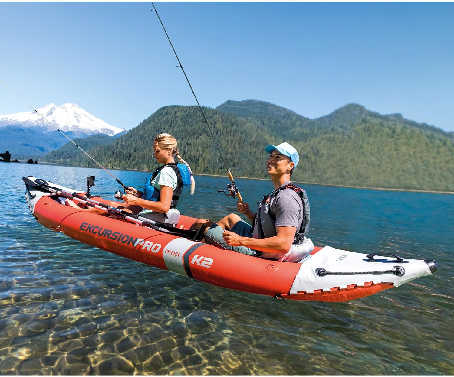 INTEX 68309EP Excursion Pro K2 Inflatable Kayak Set: Includes Deluxe 86in Kayak Paddles and High-Output Pump – SuperTough PVC – Adjustable Bucket Seat – 2-Person – 400lb Weight Capacity INTEX 68309EP Excursion Pro K2 Inflatable Kayak Set: Includes Deluxe 86in Kayak Paddles and High-Output Pump – SuperTough PVC – Adjustable Bucket Seat – 2-Person – 400lb Weight Capacity - Image 8