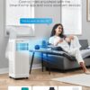 Midea 8,500 BTU ASHRAE Portable Air Conditioner, Cools up to 150 Sq. Ft. | 5,000 BTU SACC Portable AC, Smart APP & Remote Control, with Dehumidifier & Fan mode, Window Kit, Easy-to-use and Install