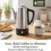 Elite Gourmet 6-Cup Electric Coffee Percolator, Stainless Steel, 1000W | Fast brewing, Keep Warm, auto shut-off, clear brew progress knob, cordless serving base, reusable filter Elite Gourmet 6-Cup Electric Coffee Percolator, Stainless Steel, 1000W | Fast brewing, Keep Warm, auto shut-off, clear brew progress knob, cordless serving base, reusable filter