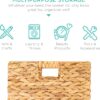 Best Choice Products 10.5x10.5in Pack of 5 Cube Storage Baskets, Water Hyacinth Multipurpose Collapsible Organizers, Handwoven Laundry Totes for Laundry, Living Room, Kids Room & Nursery - Natural