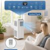 IDEALHOUSE 8000 BTU Portable Air Conditioner, 4-in-1 Portable AC Unit with Cooling, Dehumidifier, Fan & Sleep Mode, Cools up to 350 Sq. Ft, 24H Timer, Remote Control & Window Kit, White