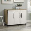 Sauder Miscellaneous Storage Sewing Cart, Drop-Leaf Craft Table, Sewing Table with Storage - Soft White Finish Sauder Miscellaneous Storage Sewing Cart, Drop-Leaf Craft Table, Sewing Table with Storage - Soft White Finish