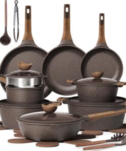 CAROTE 26pcs Pots and Pans Set, Nonstick Cookware Sets