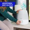 Vicks Filter-Free Ultrasonic Humidifier, Recommended by Pediatricians | 1.2 Gal Ultrasonic Cool Mist Humidifiers for Bedrooms & Kids Rooms, Works with Vicks VapoPads