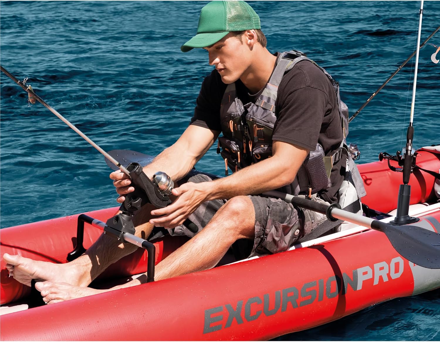INTEX 68309EP Excursion Pro K2 Inflatable Kayak Set: Includes Deluxe 86in Kayak Paddles and High-Output Pump – SuperTough PVC – Adjustable Bucket Seat – 2-Person – 400lb Weight Capacity INTEX 68309EP Excursion Pro K2 Inflatable Kayak Set: Includes Deluxe 86in Kayak Paddles and High-Output Pump – SuperTough PVC – Adjustable Bucket Seat – 2-Person – 400lb Weight Capacity - Image 9