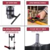 Milescraft 1318 DrillMate Portable Drillling Guide – Precision Drilling Jig Attachment for Drilling Angled or Straight Holes, Adjustable Drill Guide Attachment, Portable Drill Press with 3/8” Chuck