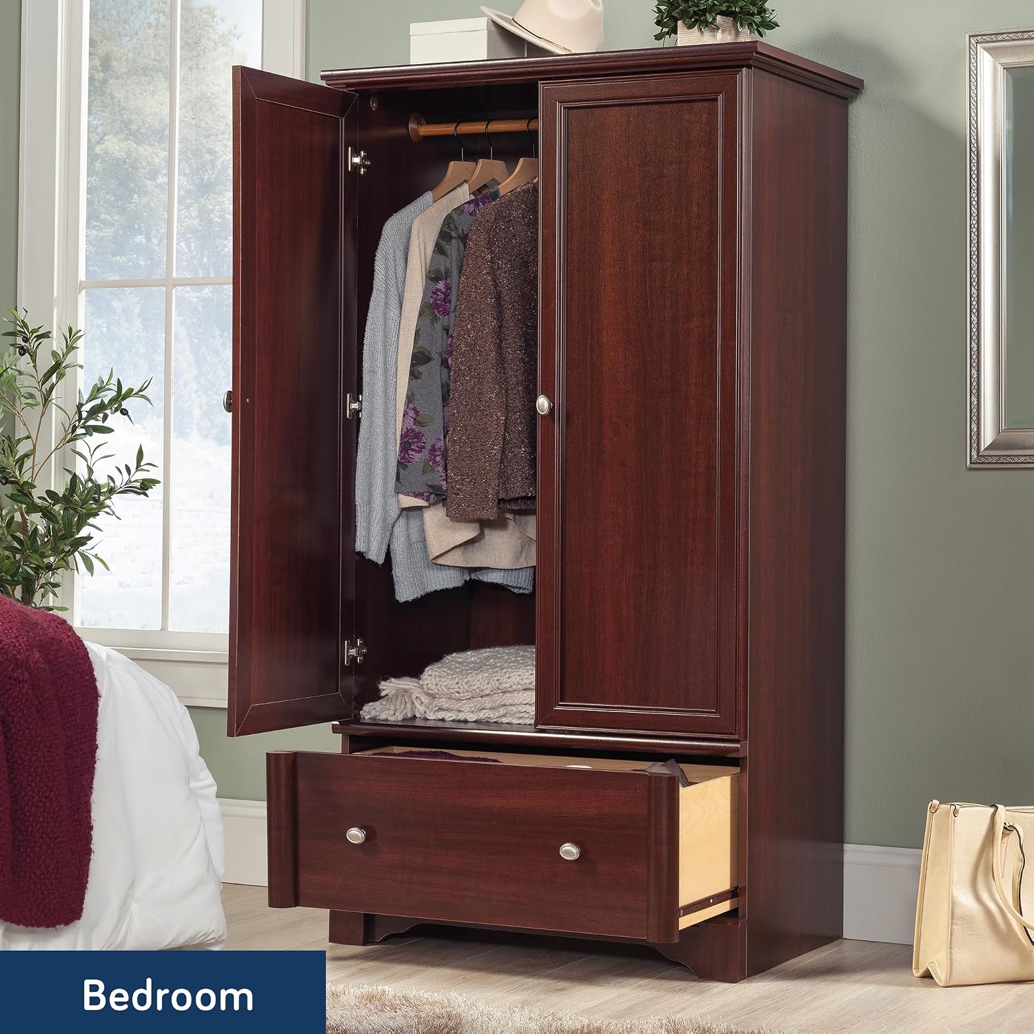 Sauder Palladia Armoire, Select Cherry finish Sauder Palladia Armoire, Select Cherry finish - Image 4