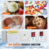 VEVOR Commercial Ice Roll Maker,Stir-Fried Yogurt Cream Machine 220W, Ice Cream Roll Machine with 9.4" x 11" Square Pan, Button Defrost Method with Food Shovels Perfect for Bars,Cafes Dessert Shops