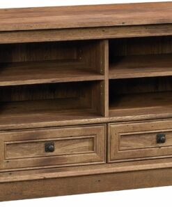 Sauder Palladia Corner TV Stand Console Entertainment Credenza, in Vintage Oak