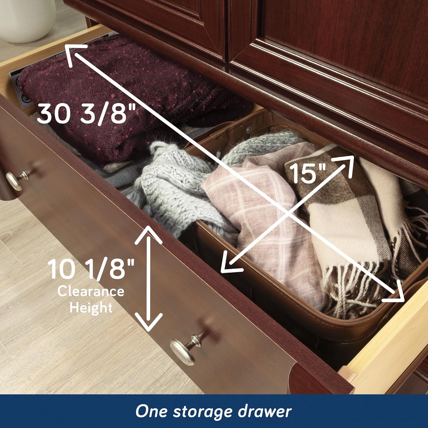 Sauder Palladia Armoire, Select Cherry finish Sauder Palladia Armoire, Select Cherry finish - Image 7
