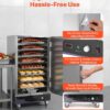 VEVOR Electric Hot Box Food Warmer, 8-Tier Commercial Warming Cabinet with Water Tray, Single-Door and Adjustable Shelves, Stainless Steel Food Warmer Cabinet, for Restaurant, Kitchen, Pizza, Chicken