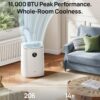 DREO Portable Air Conditioner 543S, 11,000 BTU ASHRAE (7200 BTU DOE) Smart AC Unit for Bedroom with Drainage-free Cooling, Fan&Dehumidifier 3 in 1, APP/Voice/Remote, Quiet Standing AC for Room Indoors