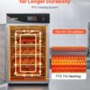 VEVOR Electric Hot Box Food Warmer, 5-Tier Commercial Warming Cabinet with Water Tray, Single-Door and Adjustable Shelves, Stainless Steel Food Warmer Cabinet, for Restaurant, Kitchen, Pizza, Chicken