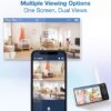 VTech Smart WiFi Baby Monitor, 2 Cameras for Twins & Two Rooms – 2K Split Screen, 5.5" Screen, 24X Zoom, Wide Angle, Free App, Night Light | Smart HD Plus Twin