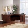 Sauder Palladia L Shaped Desk with Drawers, Office Desk with File Cabinet Storage, Cable Management, Keyboard Tray, in Select Cherry finish Sauder Palladia L Shaped Desk with Drawers, Office Desk with File Cabinet Storage, Cable Management, Keyboard Tray, in Select Cherry finish