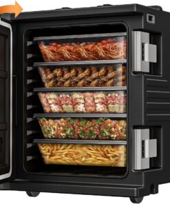 CAMMOO NSF Certified 82Qt Non-Electric Hot Box Food Warmer with Wheel Black
