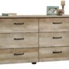 Sauder Cannery Bridge 6 Drawer Dresser, Lintel Oak finish Sauder Cannery Bridge 6 Drawer Dresser, Lintel Oak finish