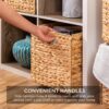 Best Choice Products 10.5x10.5in Pack of 5 Cube Storage Baskets, Water Hyacinth Multipurpose Collapsible Organizers, Handwoven Laundry Totes for Laundry, Living Room, Kids Room & Nursery - Natural Best Choice Products 10.5x10.5in Pack of 5 Cube Storage Baskets, Water Hyacinth Multipurpose Collapsible Organizers, Handwoven Laundry Totes for Laundry, Living Room, Kids Room & Nursery - Natural