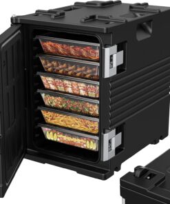 CAMMOO NSF 95Qt Food Warmer with Wheels & 304 Stainless Steel Latch | LLDPE Insulated Food Carrier for 6 Full-Size Pans(NOT Included) Hot Boxes for Catering Food Warmers for Parties