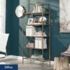 Sauder International Lux Bookcase/ book shelf, Satin Gold finish Sauder International Lux Bookcase/ book shelf, Satin Gold finish