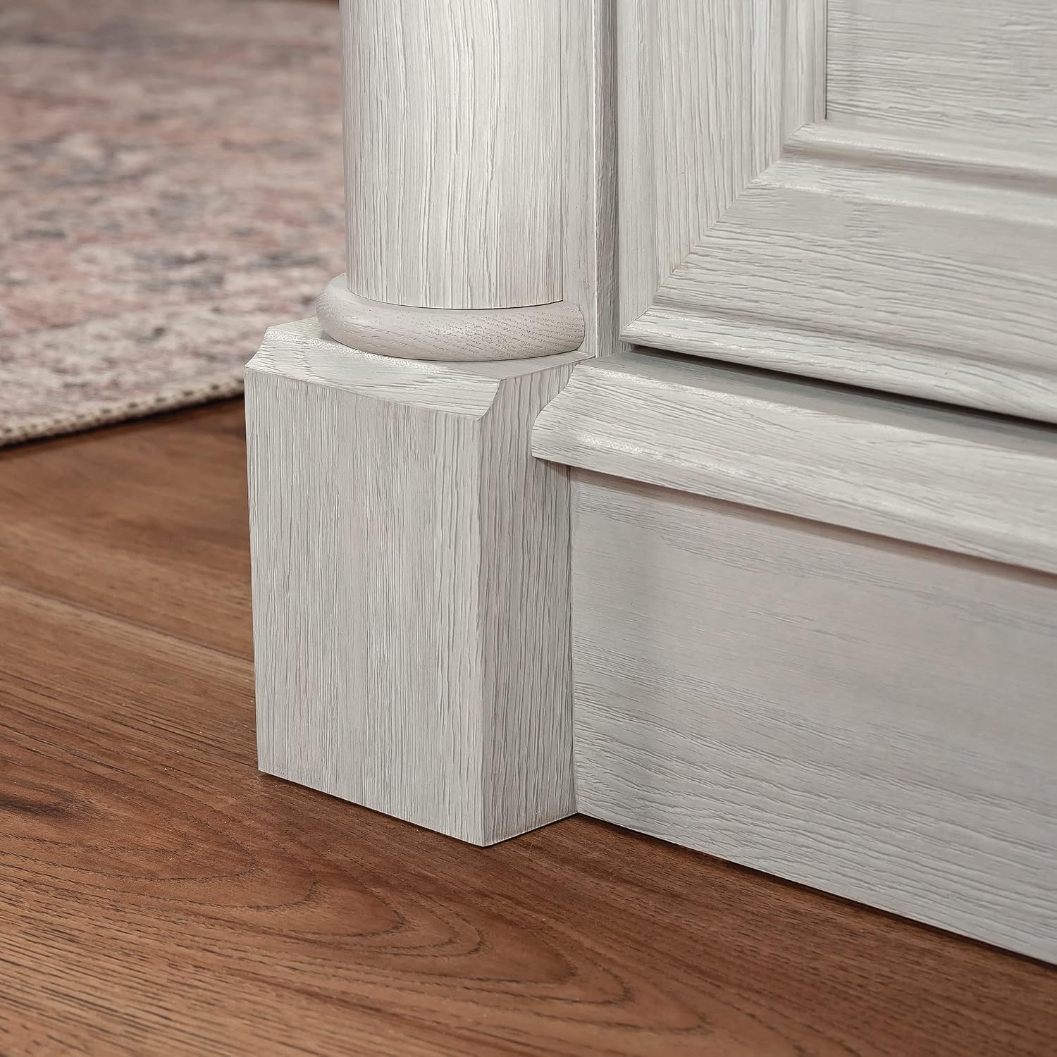 Sauder Palladia L Shaped Desk with Drawers, Office Desk with File Cabinet Storage, Cable Management, Keyboard Tray, in Glacier Oak Finish Sauder Palladia L Shaped Desk with Drawers, Office Desk with File Cabinet Storage, Cable Management, Keyboard Tray, in Glacier Oak Finish - Image 4