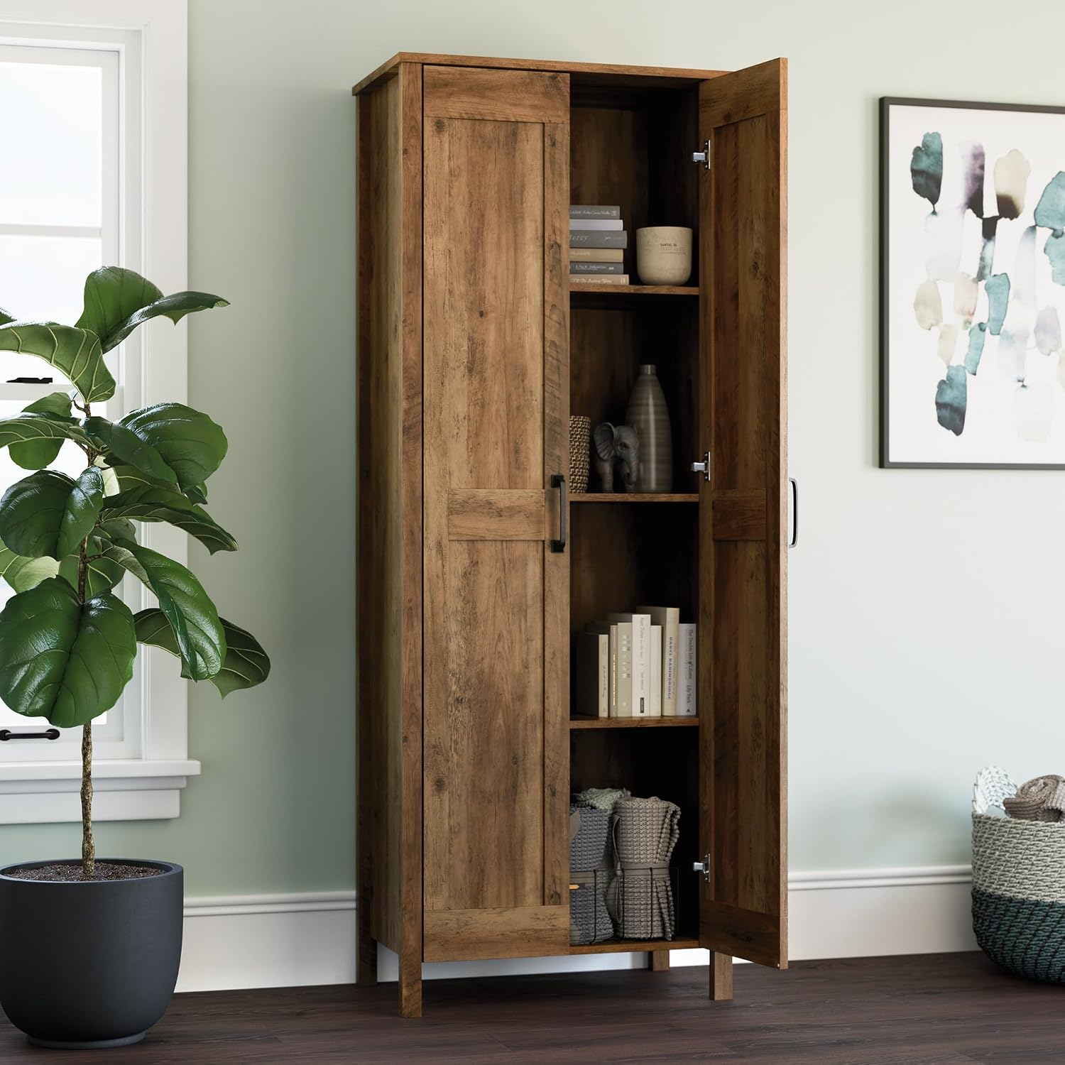Sauder Miscellaneous Storage Cabinet, Rural Pine Finish Sauder Miscellaneous Storage Cabinet, Rural Pine Finish - Image 7