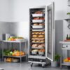 VEVOR Electric Hot Box Food Warmer, 16-Tier Commercial Warming Cabinet with Water Tray, Glass Door and Adjustable Shelves, Stainless Steel Food Warmer Cabinet, for Restaurant, Kitchen, Pizza, Chicken