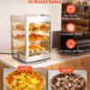 VEVOR 3-Tier Commercial Food Warmer Display, 800W Food Display Warmer with LED Light, Adjustable Shelf and Stainless Steel Frame, 86℉~185℉ Air Heating, 34L for Hamburger, Pizza, Bread, Fried Chicken VEVOR 3-Tier Commercial Food Warmer Display, 800W Food Display Warmer with LED Light, Adjustable Shelf and Stainless Steel Frame, 86℉~185℉ Air Heating, 34L for Hamburger, Pizza, Bread, Fried Chicken