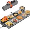 FEPPO Food Warming Mat, 35"x16" Food Warmers for Parties Buffet | Fast Full-Surface Warming Mat for Food with 19 Level Adjustable Temperature and 6 Hours Timer, Roll Up Food Warmer