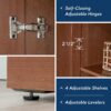 Sauder HomePlus Storage Cabinet/ Pantry cabinets, Sienna Oak finish Sauder HomePlus Storage Cabinet/ Pantry cabinets, Sienna Oak finish