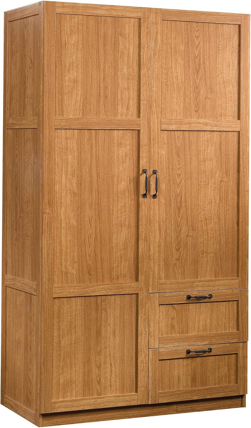 Sauder Storage Cabinet, Highland Oak Finish Sauder Storage Cabinet, Highland Oak Finish
