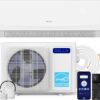 DELLA Serena CloudAir Series 12000 BTU Mini Split AC with Soft Airflow, Energy Star 22 SEER2 230V, 1 Ton Inverter Heat Pump Ductless AC for up to 550 Sq.Ft, WiFi & Alexa, Pre-Charged, 16.4ft Kits