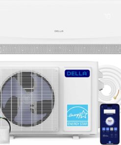 DELLA Serena CloudAir Series 12000 BTU Mini Split AC with Soft Airflow, Energy Star 22 SEER2 230V, 1 Ton Inverter Heat Pump Ductless AC for up to 550 Sq.Ft, WiFi & Alexa, Pre-Charged, 16.4ft Kits